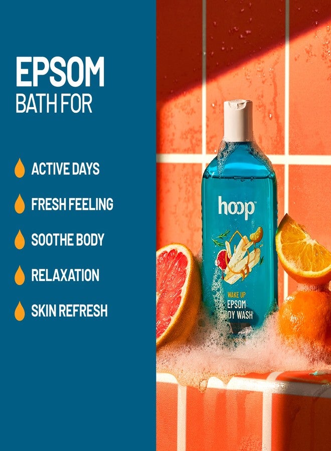 hoop Epsom Body Wash Citrus & Herbs | Epsom Salt Body Wash with Bath Salt | Refreshing Shower Gel with Uplifting Citrus Aroma | 300 ml - Image 3