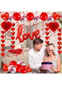 Lemon Red LOVE Balloons, Red Heart Balloons Foil, For Party Decoration, Valentines Day Balloons, Romantic Balloons  - Image 4