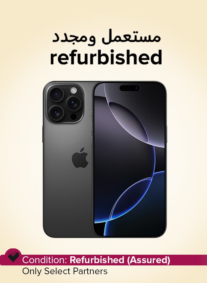 Apple Refurbished - iPhone 16 Pro Max 512GB Black Titanium 5G With FaceTime - International Version - Image 1