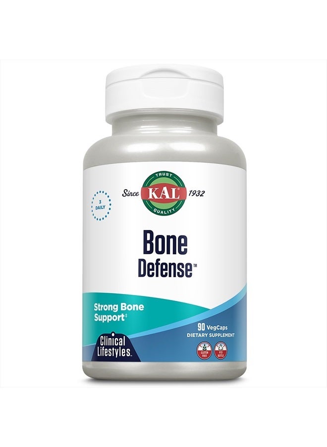 KAL Bone Defense | Healthy Bone Strength and Density Supplement | Calcium, Vitamin D3 and K2, Magnesium | 90ct, 30 Serv. - Image 1