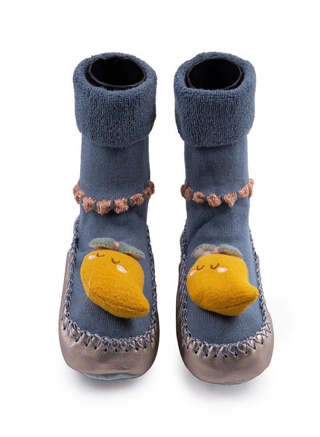 جوارب وأحذية ريتشمن المضادة للانزلاق للأطفال الرضع، جوارب قطنية ناعمة للشتاء، جوارب قصيرة مرنة للأطفال الصغار من الجنسين، أحذية للكاحل مناسبة لجميع الفصول (مقاس 6-12 شهرًا) - Image 1