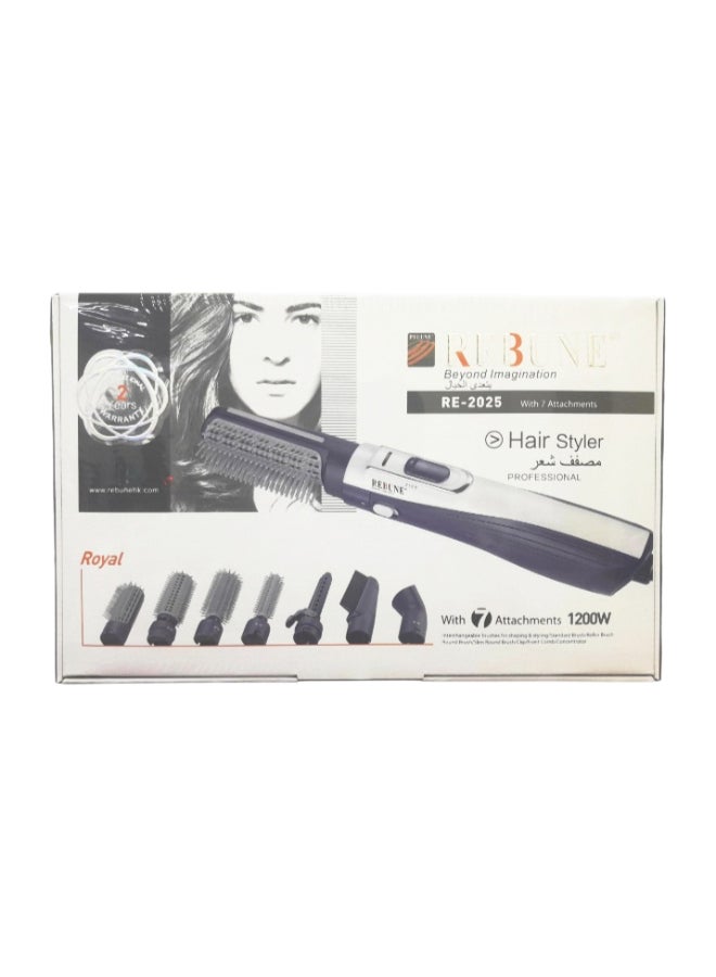 REBUNE Re-2025, 1200 Watts, Hair Styler With 7 Attachment - Image 1