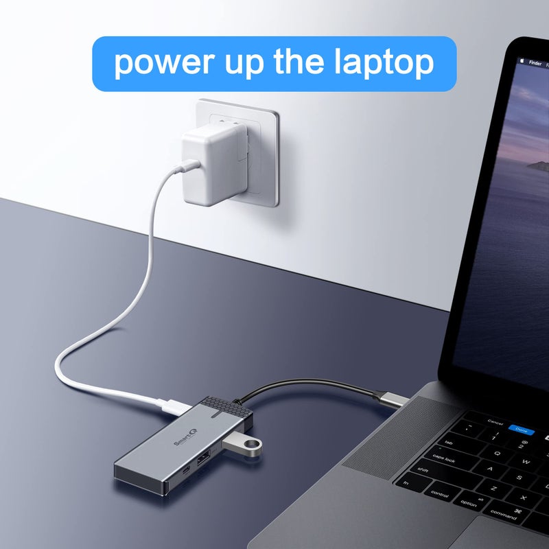 SmartQ H352 7-in-1 USB C Hub with 4K HDMI, 100W PD, USB-C Data Port, 2 USB-A 5Gbps, SD Card Reader & MicroSD Slot, Compatible with MacBook Air/Pro, XPS, Laptops, Tablets, Desktops - Image 4