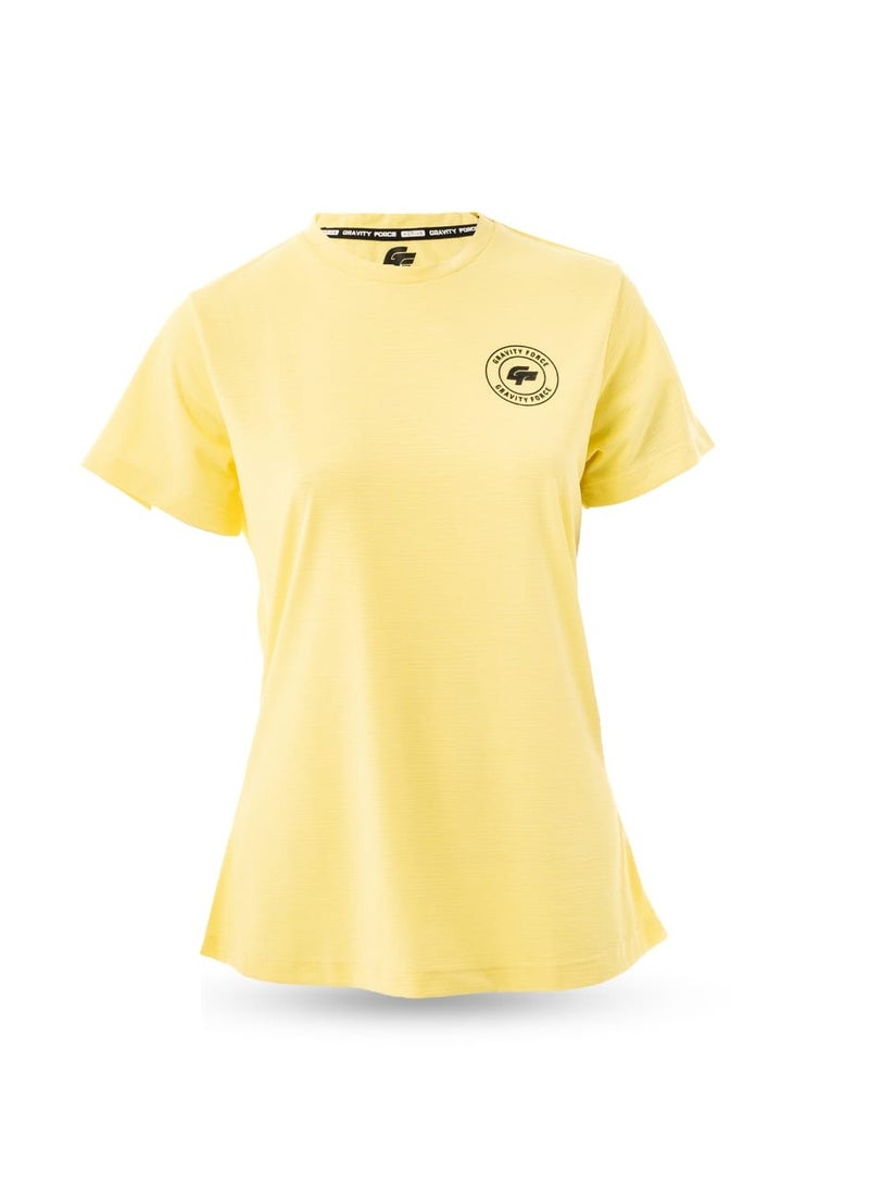 گریوِٹی فورس تيشيرت جرافيتي فورس نسائي ضاغط للتمارين | قماش مزيج قطني قابل للتنفس | كم قصير بقصة ضيقة | ملابس رياضية مثالية للجيم والجري والاستخدام اليومي - Image 1