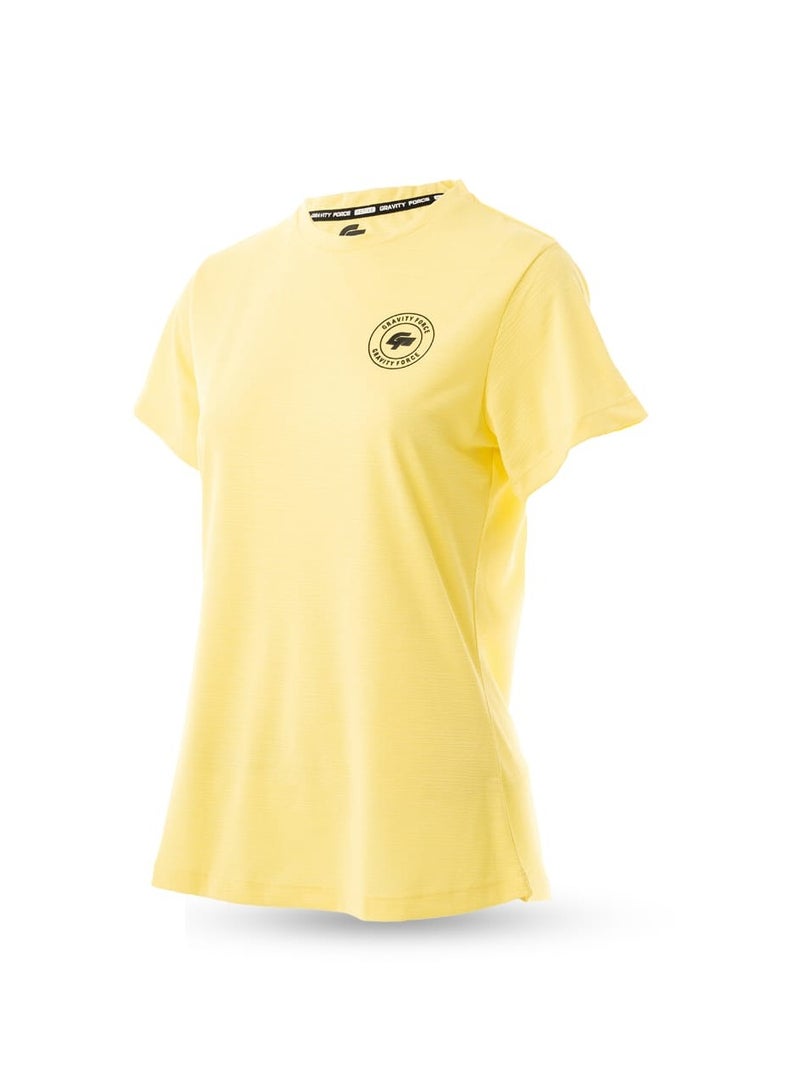 گریوِٹی فورس تيشيرت جرافيتي فورس نسائي ضاغط للتمارين | قماش مزيج قطني قابل للتنفس | كم قصير بقصة ضيقة | ملابس رياضية مثالية للجيم والجري والاستخدام اليومي - Image 2