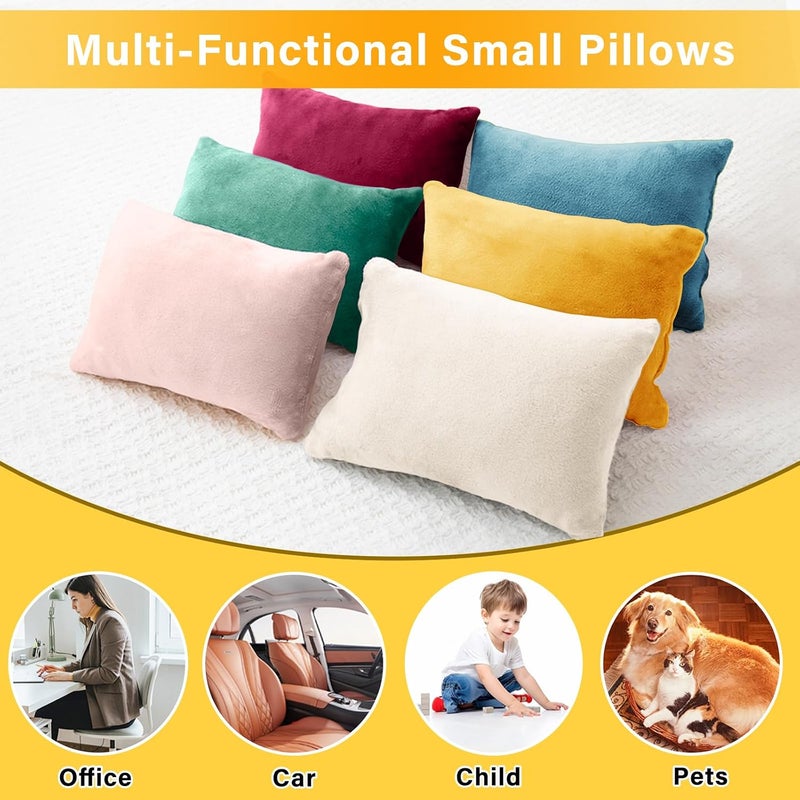 1 MIDDLE ONE 2 Pack Small Pillow, Memory Foam Mini Pillow 11 X 7 Inches for Travel, Sleeping, Nap and Neck, Knee, Lumbar Support, Tiny Cushion for Pet, Dogs (Golden Yellow) - Image 5