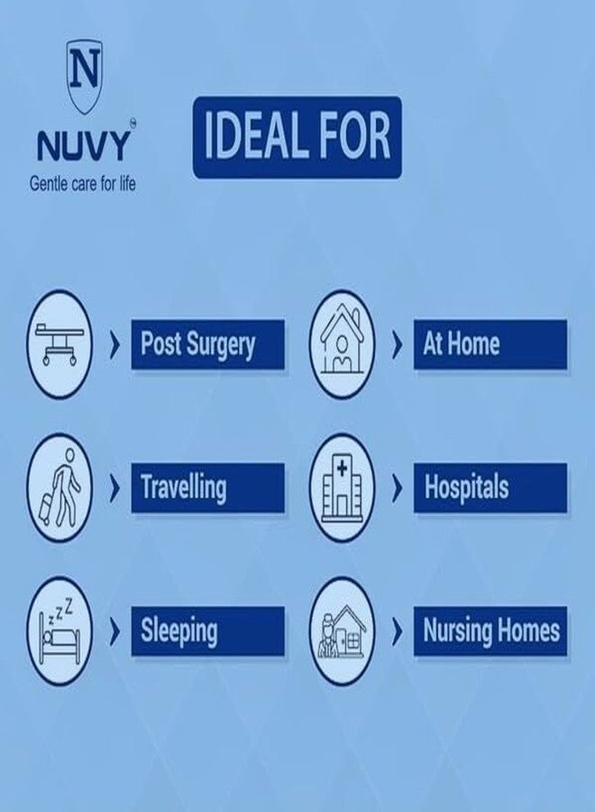 Nuvy Premium Underpads, Large (Pack of 10 Pieces) Skin Friendly Top Sheet, Breathable Membrane, Leak Proof Barrier, Hypoallergenic & Hydrophilic Matrix 60cmx90cm - Image 5