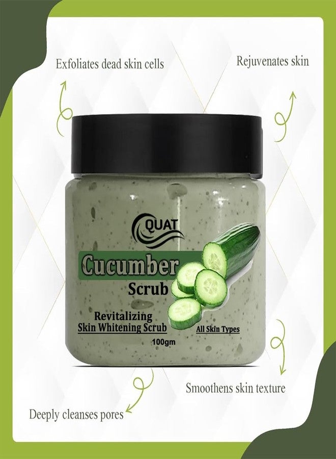 QUAT Cucumber Face Scrub for Cooling, Pore Tightening & Oil Control | Exfoliating Scrub to Remove Dead Skin, Dirt & Excess Oil - 100 g - Image 4