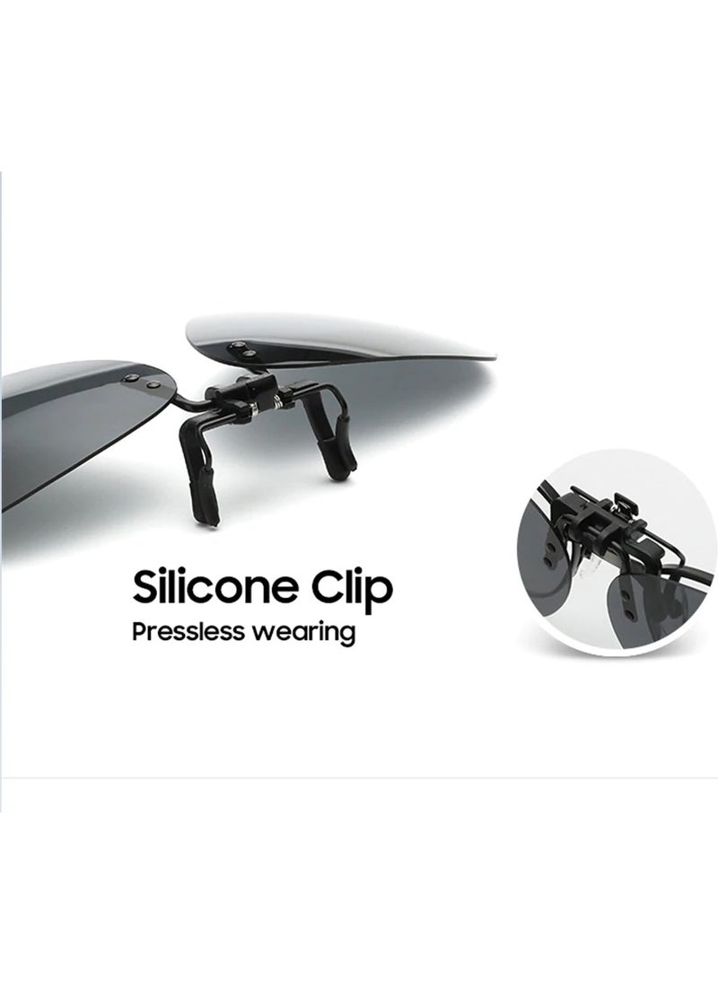 Takı Dükkanı - Drop Polarized Men's Sunglasses Clip 4 Colors Open Close epk14 - Image 1