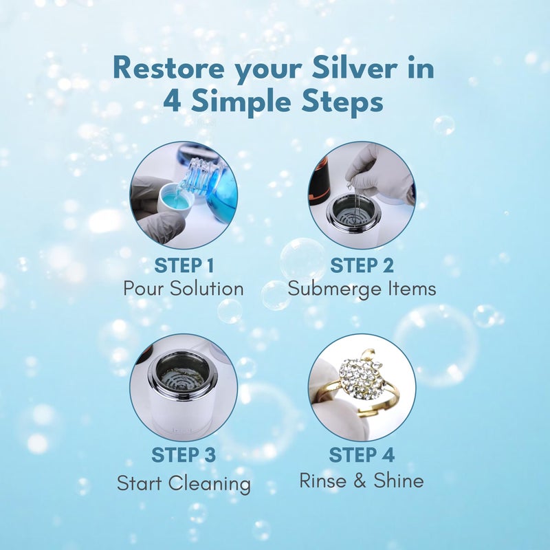 iSonic CSST01 Ultrasonic Tarnish Remover, 8 fl. oz. Bottle (Do Not Dilute) - Image 5