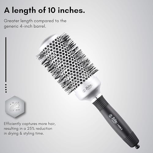 Beauté Secrets Round Hair Brush, Hot Curling Brush(2.5 inch, Barrel 1.5 inch), Roller Comb, Hair Roller Brush, Instantly Adds Volume, Hair Styler, 44mm - Image 3