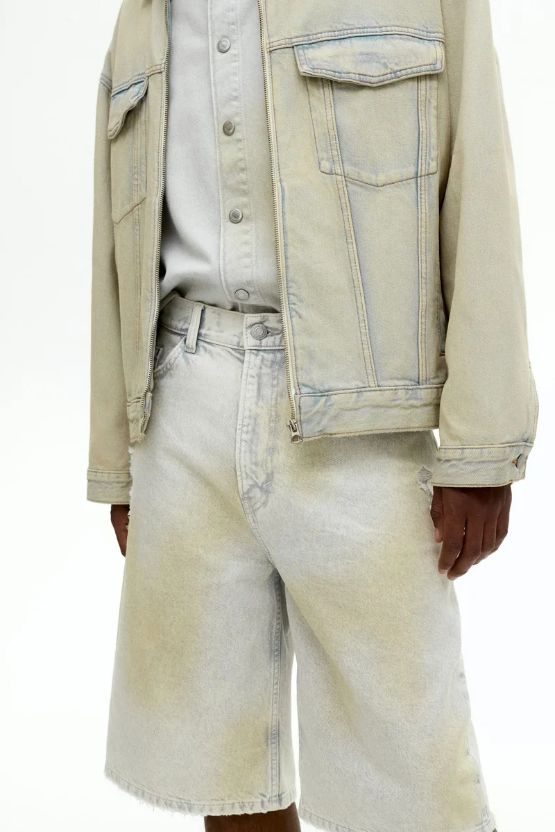 H&M  Baggy Denim shorts for Men | Best Price UAE
