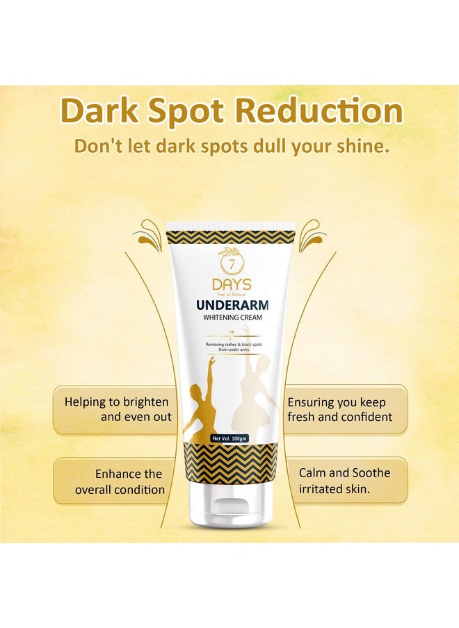7 Days - Dark Underarm Whitening Cream,For Even Toned Underarms Sulphate & Parabenfree 100Gm (Pack Of 2) - Image 1