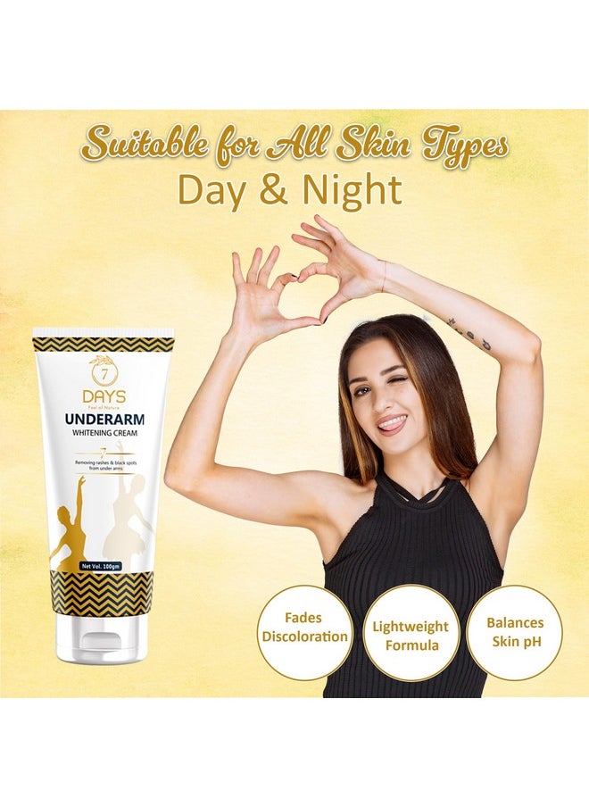 7 Days - Dark Underarm Whitening Cream,For Even Toned Underarms Sulphate & Parabenfree 100Gm (Pack Of 2) - Image 1