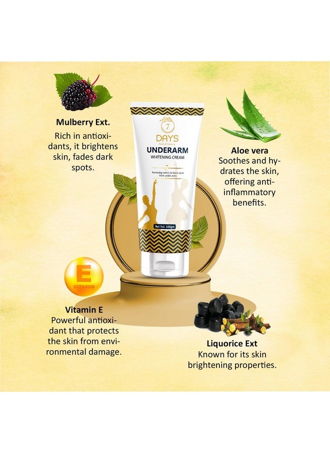 7 Days - Dark Underarm Whitening Cream,For Even Toned Underarms Sulphate & Parabenfree 100Gm (Pack Of 2) - Image 1