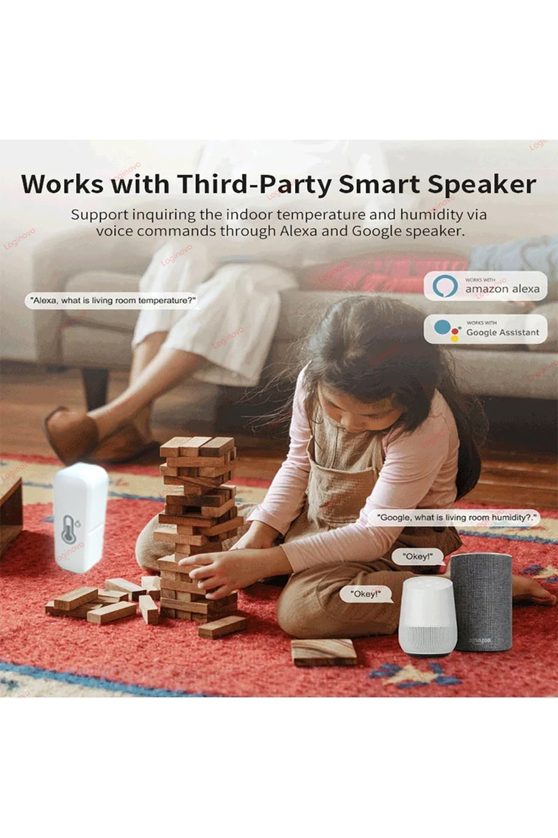 erorex Tuya Zigbee 3.0 Temperature And Humidity Sensor Meter Smart Life APP Home Automation Battery Powe... - Image 4