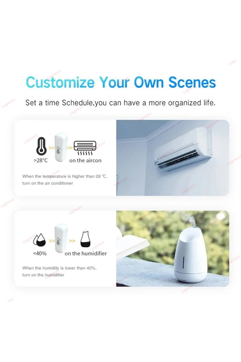 erorex Tuya Zigbee 3.0 Temperature And Humidity Sensor Meter Smart Life APP Home Automation Battery Powe... - Image 5