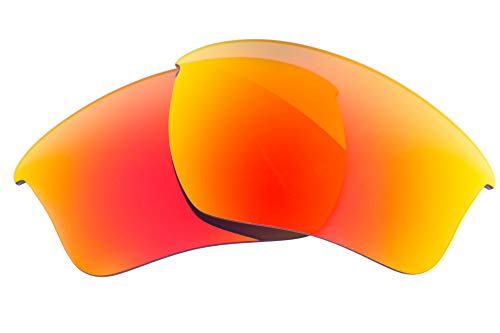 LenzFlip Polarized Replacement Lenses Compatible with Oakley Half Jacket 2.0 XL - Crafted in USA - (Grey Polarized with Red Mirror) - Image 1