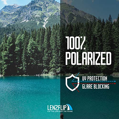 LenzFlip Polarized Replacement Lenses Compatible with Oakley Half Jacket 2.0 XL - Crafted in USA - (Grey Polarized with Red Mirror) - Image 3