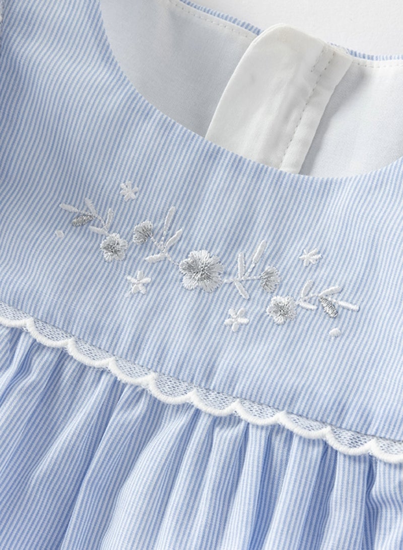 Dave & Bella Girls Frill Sleeve Cotton Dress - Image 5