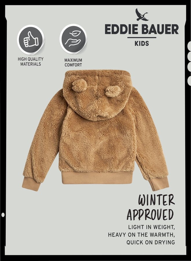 Eddie Bauer Toddler Zip Up Hoodie - Kids' Ultra Soft Sherpa Fleece Hoodie Sweatshirt for Toddler Boys and Girls (2T-4T), Size 4T, Incense - Image 5