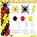 Seematn 2 Set Cartoon Theme Balloon Column Stand Kit with Lightning Explosion Star Foil Balloons Black Red Yellow Balloon Arch for Birthday Cartoon Animation Drawstring Party Baby Shower Supplies - Image 4