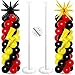 Seematn 2 Set Cartoon Theme Balloon Column Stand Kit with Lightning Explosion Star Foil Balloons Black Red Yellow Balloon Arch for Birthday Cartoon Animation Drawstring Party Baby Shower Supplies - Image 2