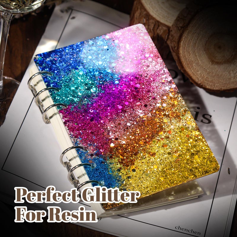 LEOBRO Chunky Glitter, 24 Colors Glitter for Crafts, Resin, Sequins for Crafts, Hair Body Face Makeup Nail, DIY Party Decorations, Solid Color - Image 2