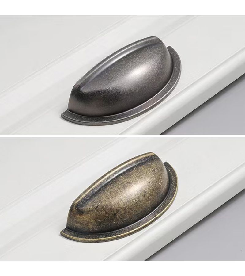 2 Pieces Silvery Wardrobe Handles Elegant French Style Minimalist Furniture Handles With 4 Screws - Image 1