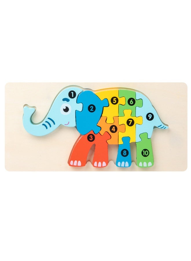 Fun Wooden Early Education 3D Puzzle Blocks for Kids - Animals, Cars, and More Shapes - Image 1