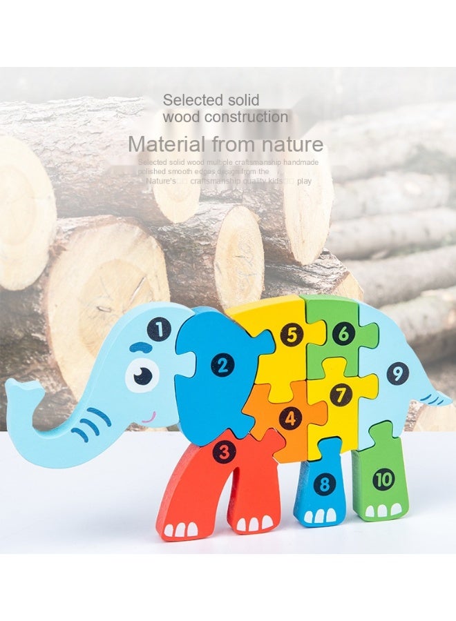 Fun Wooden Early Education 3D Puzzle Blocks for Kids - Animals, Cars, and More Shapes - Image 4