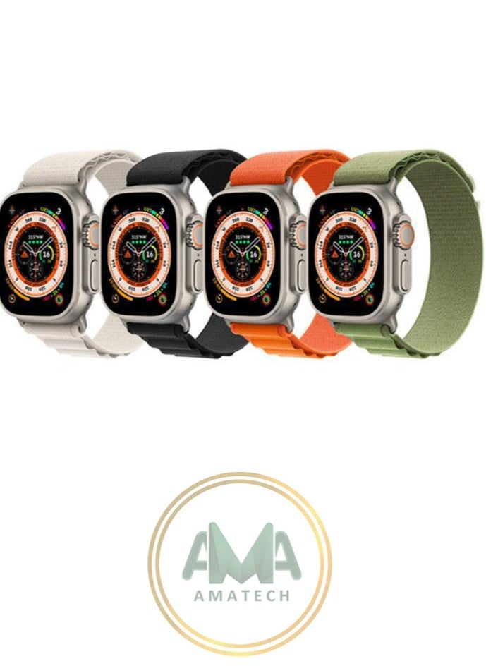 Generic - New Apple Watch band  olive/orange/black/white  size ultra 49mm - Image 1