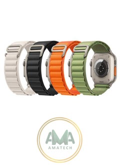 New Apple Watch band  olive/orange/black/white  size ultra 49mm