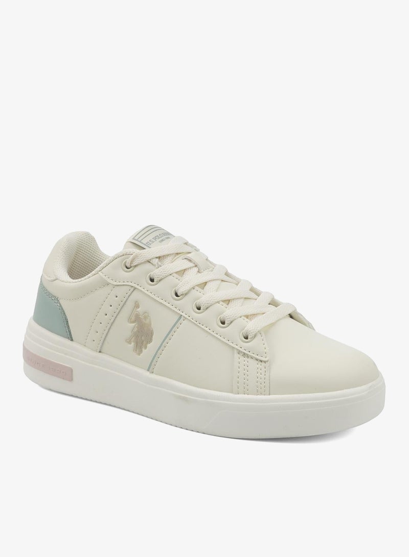 U.S. Polo Assn. Women's Beige Low-Top Sneakers - Lightweight Modern Design Shoes for All-Day Comfort - Image 3