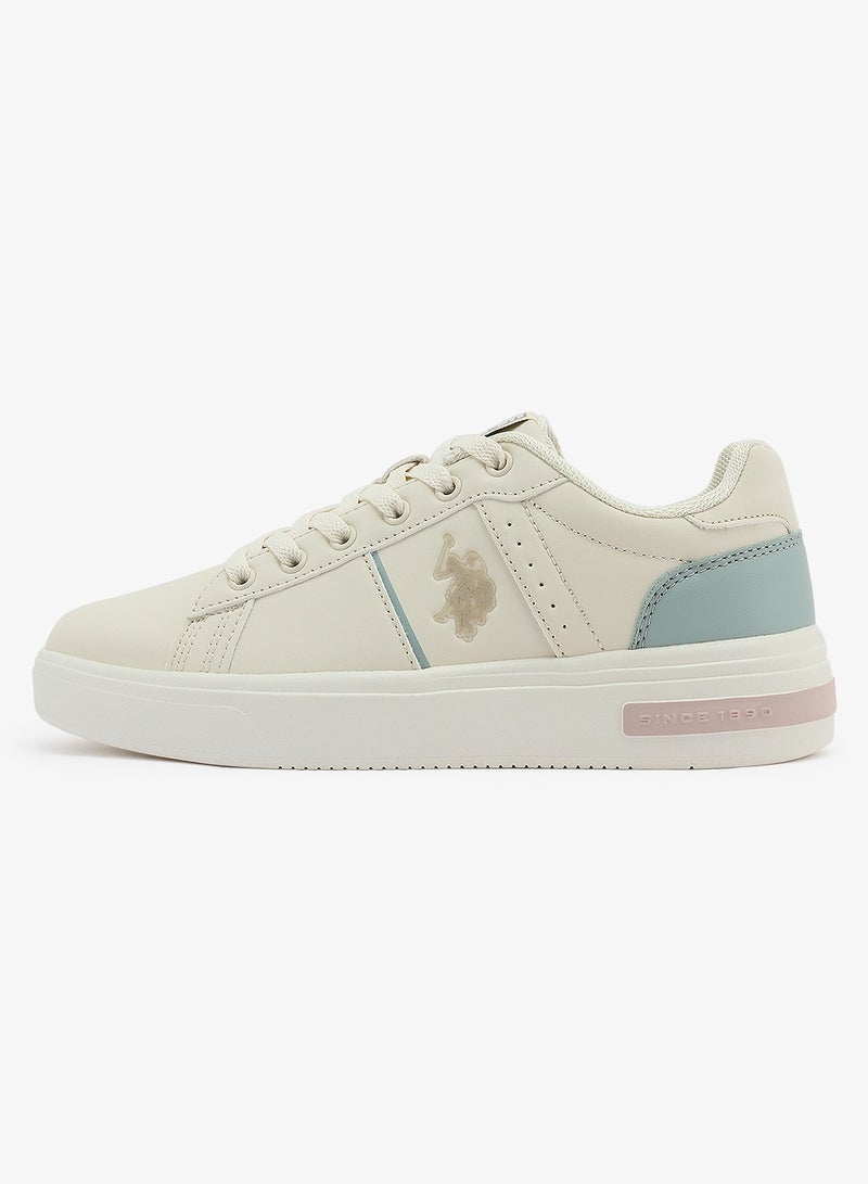 U.S. Polo Assn. Women's Beige Low-Top Sneakers - Lightweight Modern Design Shoes for All-Day Comfort - Image 3