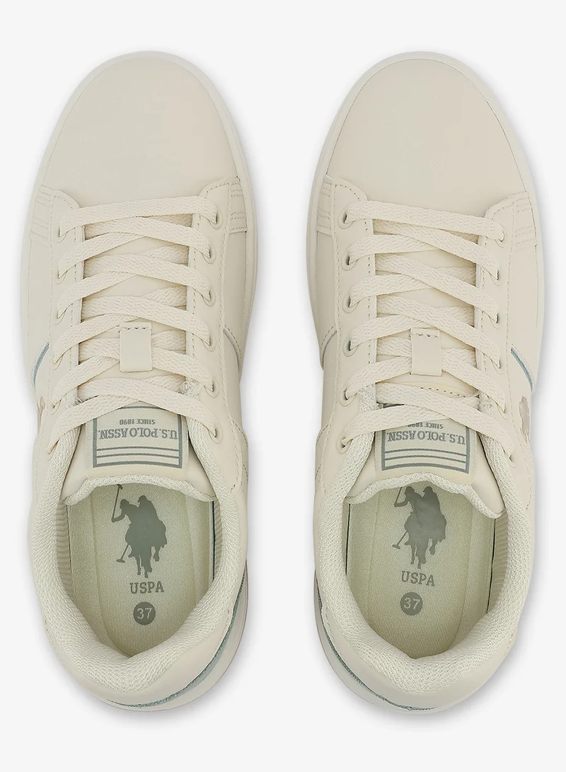 U.S. Polo Assn. beige Women's Beige Low-Top Sneakers - Lightweight Modern Design Shoes for All-Day Comfort for Women | Best Price UAE