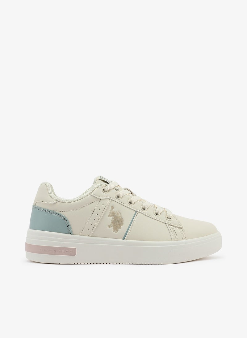 U.S. Polo Assn. Women's Beige Low-Top Sneakers - Lightweight Modern Design Shoes for All-Day Comfort - Image 1