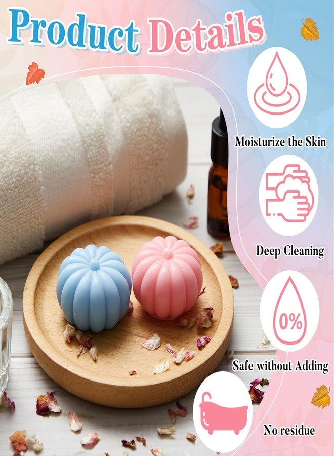 Maxcheck 12 Sets Fall Little Pumpkin Baby Shower Favors Soap Party Favors Include Pumpkin Soap Themed Tags Organza Bag for Thanksgiving Wedding Decoration Bridal Gender Reveal (Girl Pink,Boy Blue) - Image 3