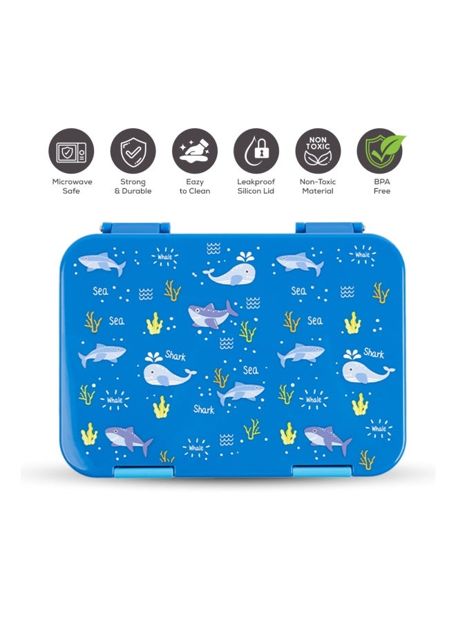 Cocobee Bento Lunch Box, 6 Adjustable Compartments - Blue - Image 4