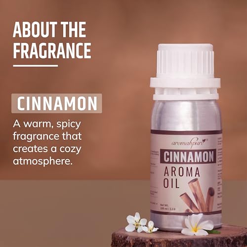 Aromahpure Cinnamon Aroma Oil | 100ml Undiluted & Natural | Long-Lasting Scent for Aromatherapy, Candle & Soap Making, Diffusers, Room Freshener, Humidifier, Bathroom Revitalizer & Home Essentials - Image 2