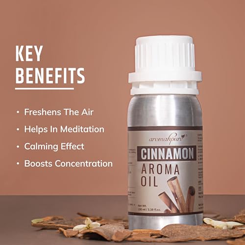 Aromahpure Cinnamon Aroma Oil | 100ml Undiluted & Natural | Long-Lasting Scent for Aromatherapy, Candle & Soap Making, Diffusers, Room Freshener, Humidifier, Bathroom Revitalizer & Home Essentials - Image 4