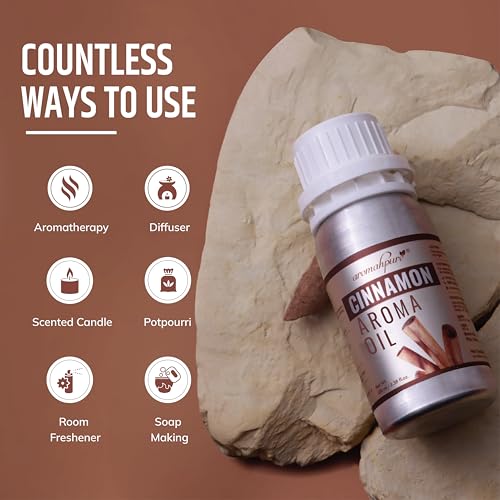 Aromahpure Cinnamon Aroma Oil | 100ml Undiluted & Natural | Long-Lasting Scent for Aromatherapy, Candle & Soap Making, Diffusers, Room Freshener, Humidifier, Bathroom Revitalizer & Home Essentials - Image 5