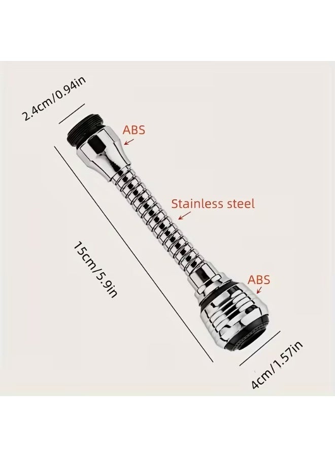 Goolsky ملحق صنبور مطبخ عالمي مع حماية من الرش ودوران متعدد الاتجاهات لتعزيز ضغط الماء في الأحواض. - Image 2