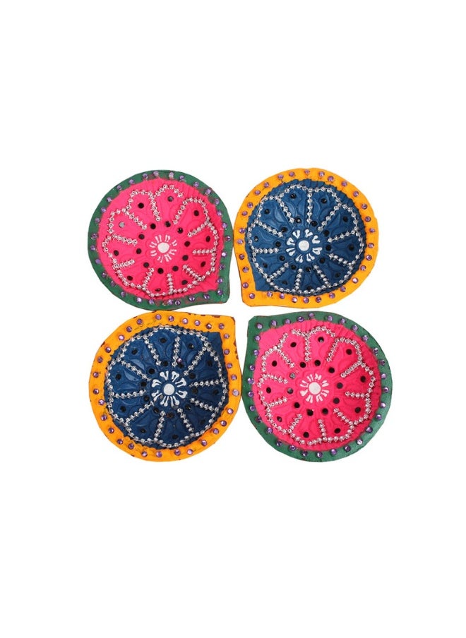 Madhoor Fancy Deepak Diya 4 Piece Multicolour 7cm  - Image 1