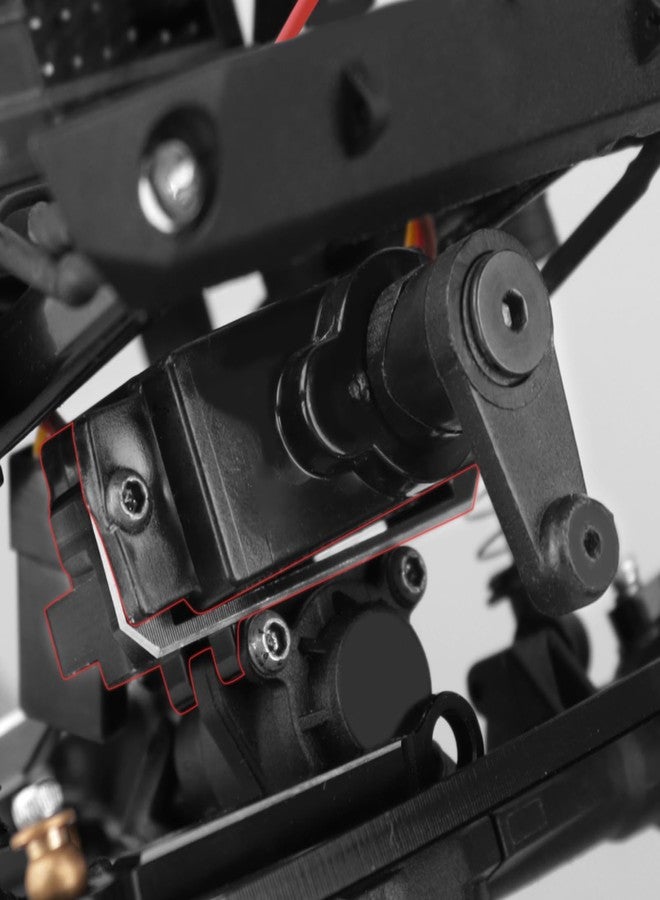 HobbyPark Metal Aluminum Steering Servo Mount Bracket for Axial SCX24 AXI90081 AXI00002 1/24 RC Crawler Car - Image 2