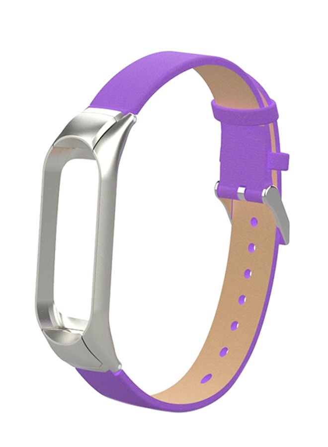 NIBEMINENT 3 Sport Strap PU Bracelet For Xiaomi Mi Band Purple  - Image 1