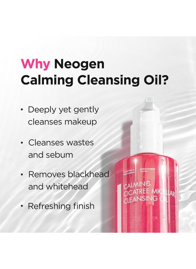 DERMALOGY by NEOGENLAB Neogen Calming Cica Tree Micellar Cleansing Oil 10.14 Fl Oz (300Ml) Waterproof Makeup Remover For Sensitive Skin Clean Beauty Korean Skin Care  - Image 3