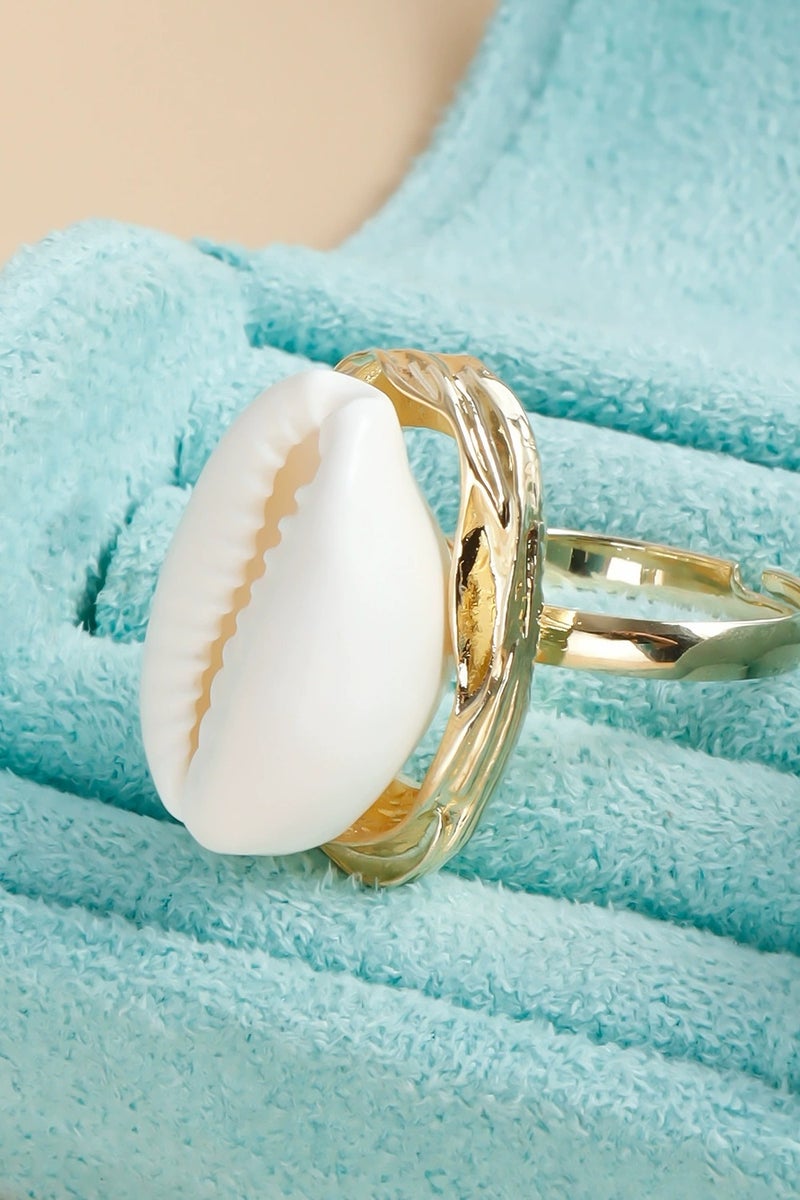 Goolsky Summer Shell Open Ring for Women | Minimalist Adjustable Beach Jewelry | Casual Boho Style Fashion Ring  - Image 3