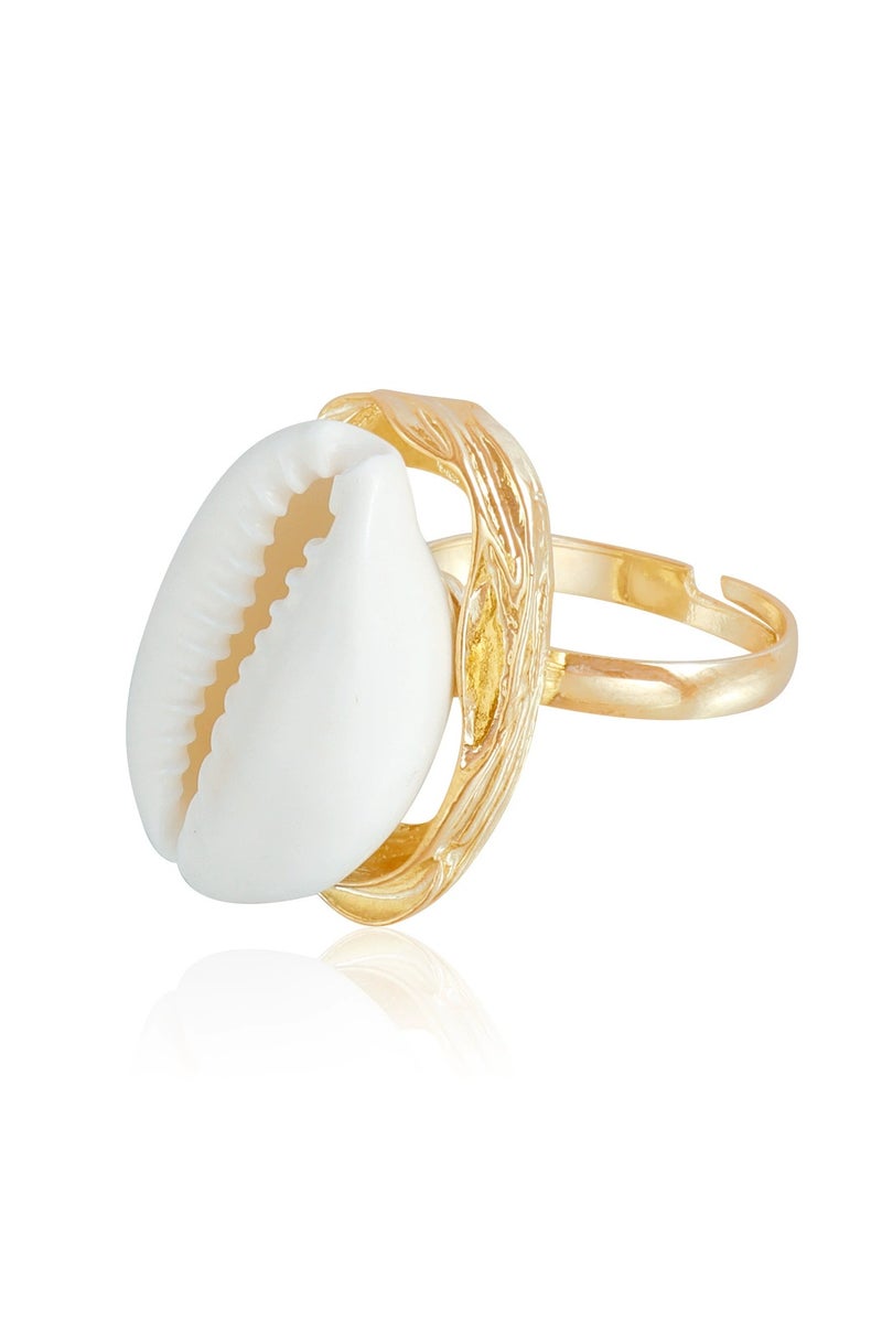 Goolsky Summer Shell Open Ring for Women | Minimalist Adjustable Beach Jewelry | Casual Boho Style Fashion Ring  - Image 5