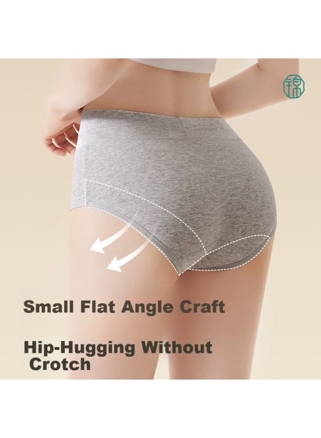 Jindu Medical-grade Extended Crotch Underwear For Women, Pure Cotton, 7a Grade Antibacterial Front Crotch, Extended Mid-rise Triangle Panties - Image 2